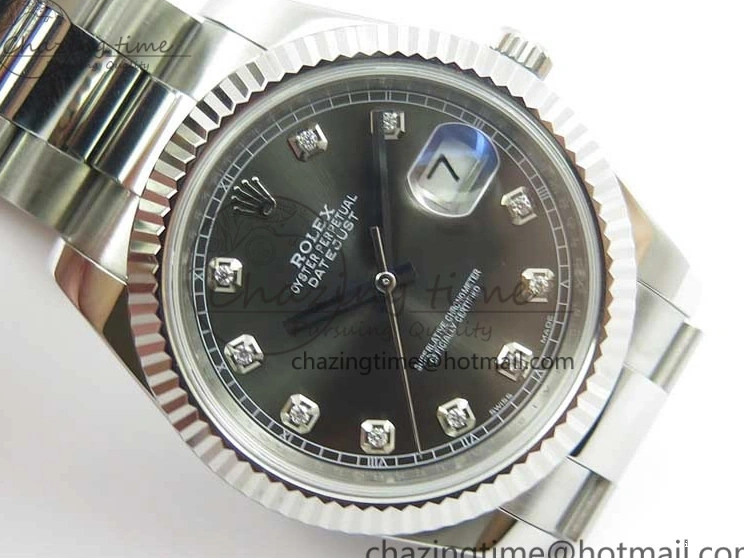 0506 DateJust 126334 SS Noob 1:1 904L Best Edition Gray Dial Diamond on Oyster Bracelet A MultiPurpose 3167
